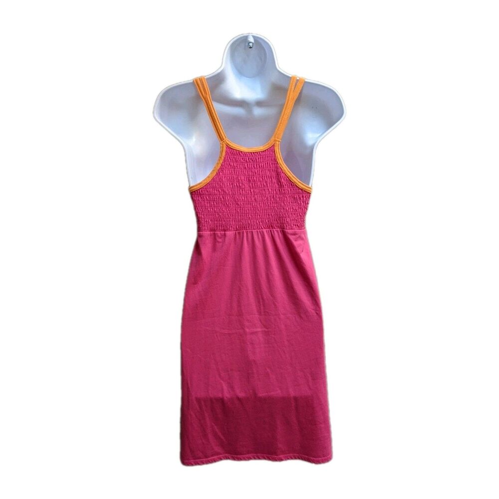 Vintage Roxy Pink Babydoll Tank Dress Sz Small 90s Y2K Beachy Sporty Surf Swim - Picture 6 of 10